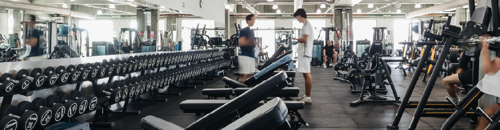 Almada Feijó 30 Sala de musculação do ginásio Solinca Almada Pragal com máquinas e peso livre